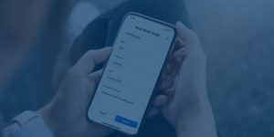 mobile app on phone screen