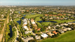 housing community aerial view
