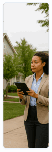lady with ipad