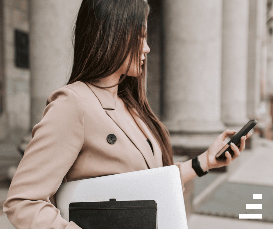 business woman on her phone