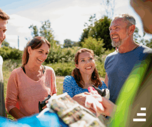 community at a picnic