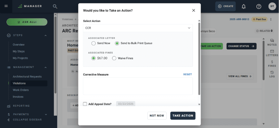 management interface
